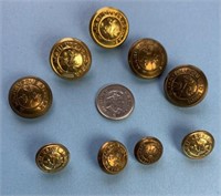 VTG military gold color buttons