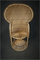 Large Wicker Peacock Chair