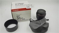 Canon Lens Ultrasonic EF 50mm f/1.2L USM, case,