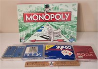 Monopoly, Rook Cards, & Skip-Bo