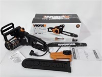 Worx electric chainsaw. Mixing a piece we believe