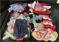 4 Trays 18" Doll Clothing, Accessories.