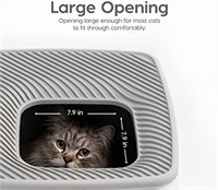 IRIS USA Premium Square Top Entry Cat Litter Box w