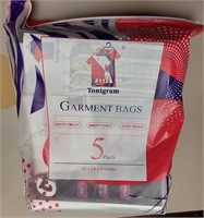 5pk Garment Bags - 60x24x4