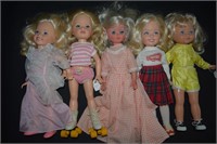 (5) Vintage Dolls: Fisher Price, Tomy, Furga +