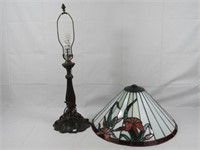 TALL STAINED GLASS LAMP: