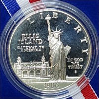 1986 Statue of Liberty Proof Silver Dollar MIB