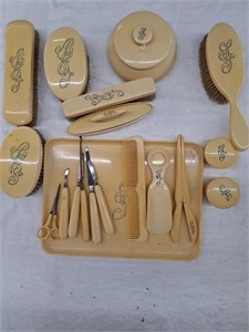 Celluloid Vanity Set with Extra Pieces