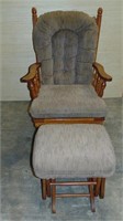 Oak Rocking Chair w/Ottoman