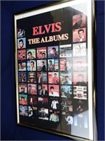 Framed Elvis Album Poster