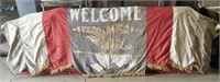 (AB) 98" WWI-era American eagle welcome banner