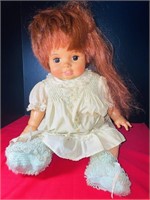 Vintage Large 1973 Ideal Jointed Red Head Doll