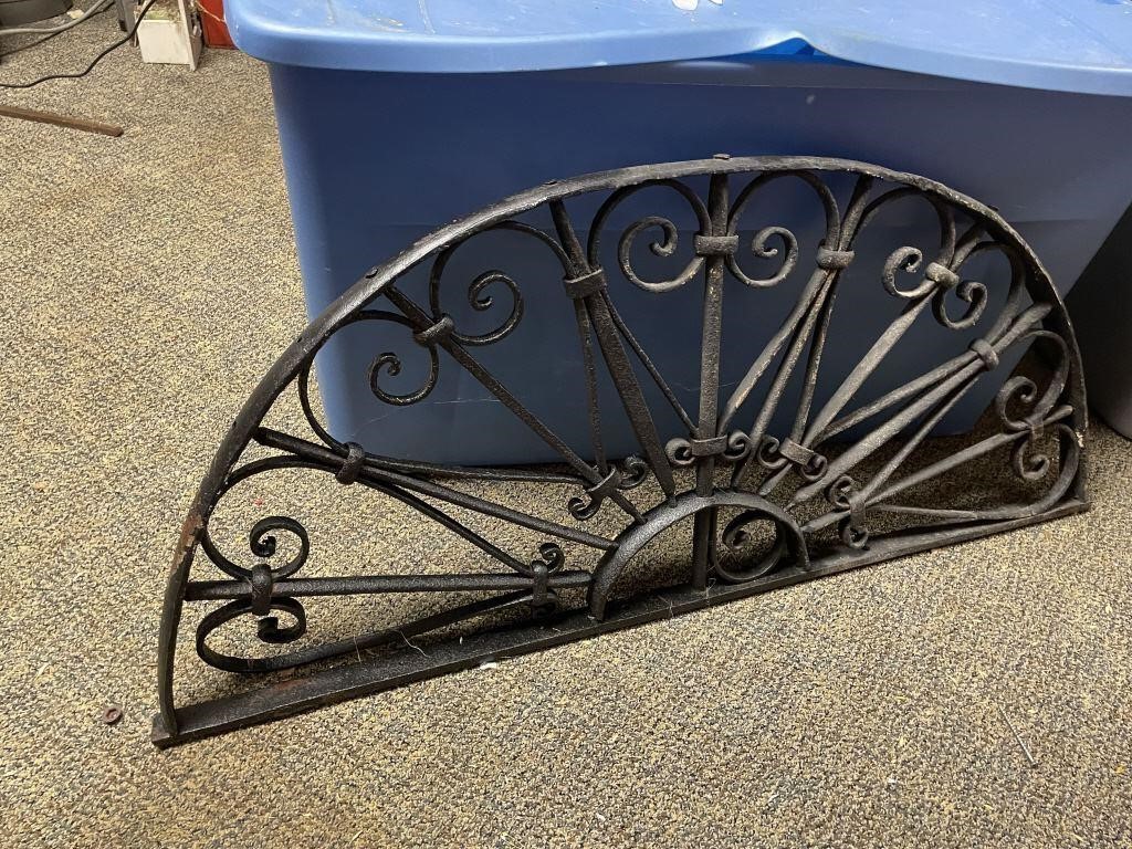 cast iron decorative piece 17h x 40" wide