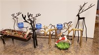 Reindeer figures, candle holder