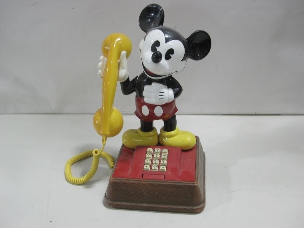 Vtg Mickey Mouse Telephone Untested