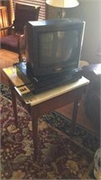 Marble Top table with TV and VCR