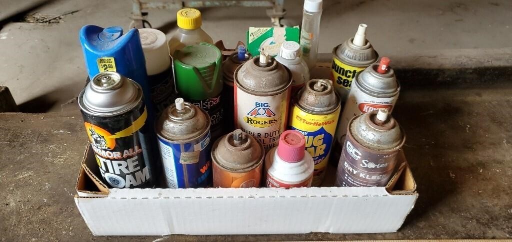 Lot of Shop & Home Chemicals Fluids.