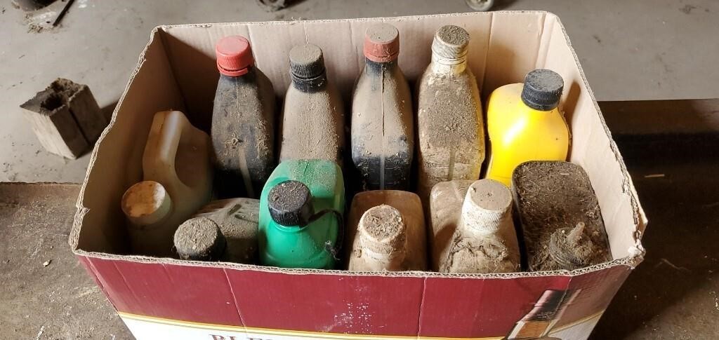 Partial Bottles of Oils / Fluids.