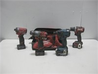 One Makita & Three Skil Power Drills See Info