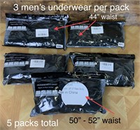 5 (3 Packs) of Mens Underwear (see waist sizes)