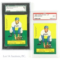 1964 Topps Stand-Up Ernie Banks Cards (PSA/SGC)