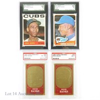 1964-1965 Topps Ernie Banks Cards (SGC/PSA) (4)