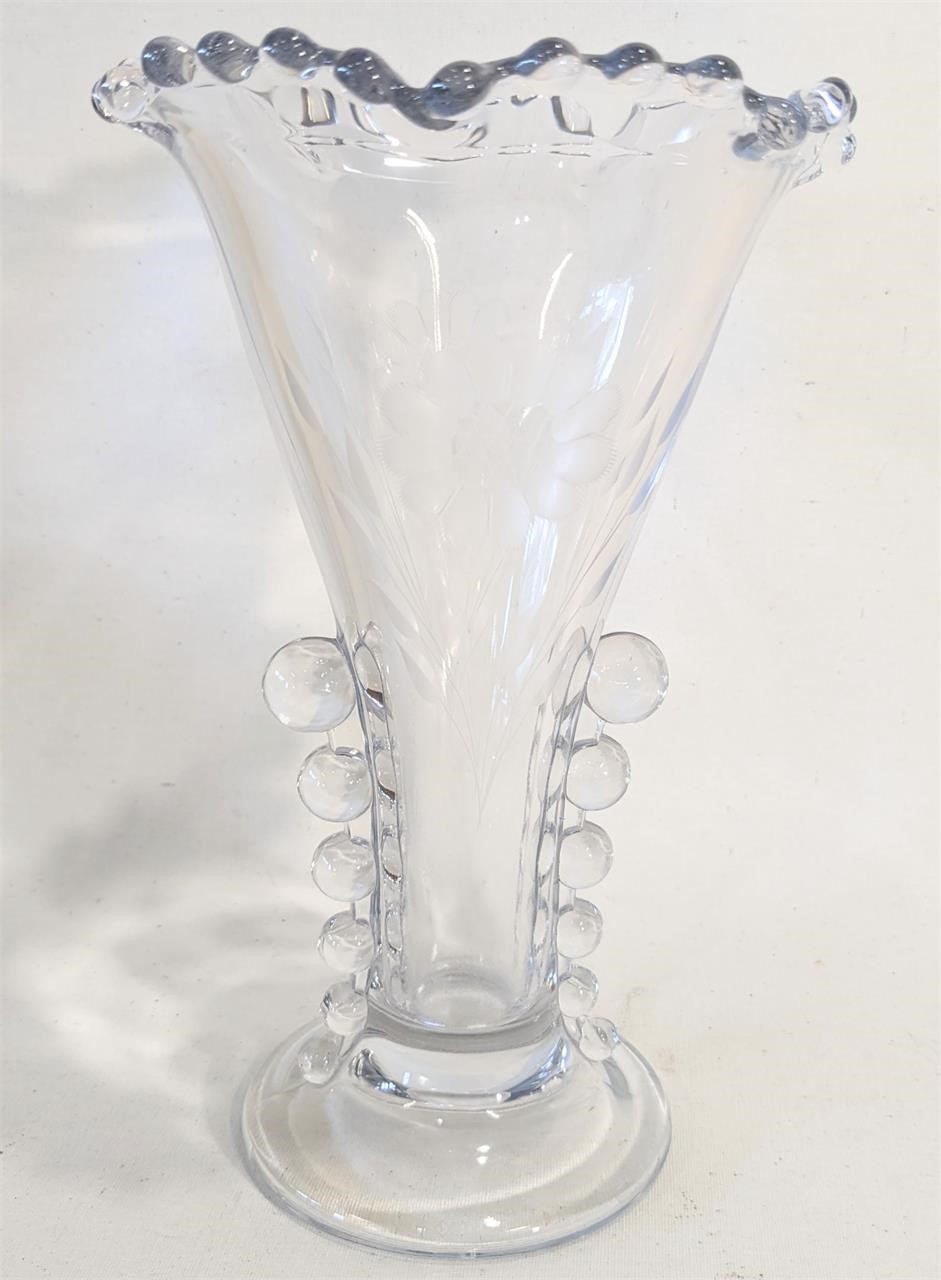 Cornflower Hob nailed vase