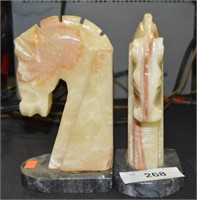 Marble Horse Bookends