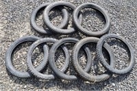 Lot of 9 17" motorcycle tires