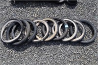 Lot of 9 18" moped tires