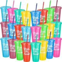 20CUPS with Straw and Lid Thank You Cups