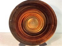 Amber Glass Charger Bowl, 17in Wide, No Stand Inc.