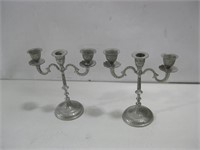 Two 6.75" Metal Candle Holders