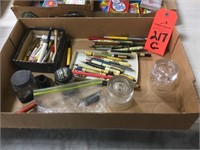 bullet pencils, vintage pens, etc