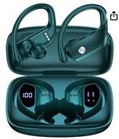 bmani Wireless Green Earbuds Bluetooth Headphones