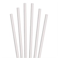 Aardvark 7.75 White Jumbo Paper Straws  4 800 ct