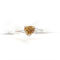 10K WHITE GOLD YELLOW DIAMOND(0.32CT)  RING