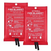 Fire Blanket for Home 2 Pack Fiberglass Emergency