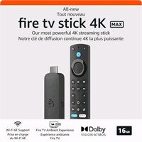 Amazon Fire TV Stick 4K Max streaming device, supp