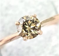 $1400 10K  1.21G Diamond (0.5Ct,Si1,Brown) Ring