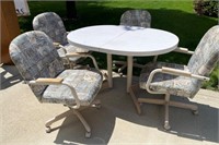 Dinette Table w/ Rolling Chairs