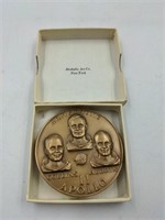 Large bronze Apollo 11 medallion