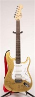 Squier Bullet Strat Guitar Signed by Ambrosia.