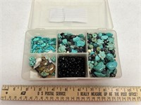 Assorted Gemstone Beads Mostly Turquoise