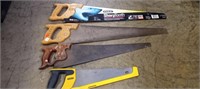 4 Hand Saws, Largest 26".