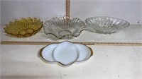 Vintage Fire King Milk Glass White Divided Tray