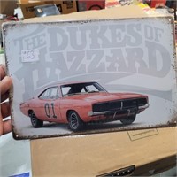 12"X8" DUKES OF HAZZARD METAL SIGN