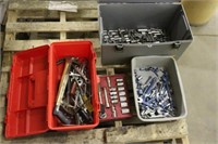 (2) TOOL BOXES WITH ASSORTED SOCKETS, WRENCHES,