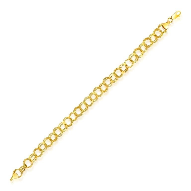 14k Gold Lite Charm Bracelet 8.0mm