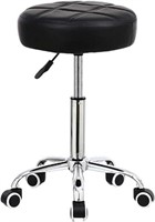 ULN - KKTONER Round Rolling Stool PU Leather Heigh